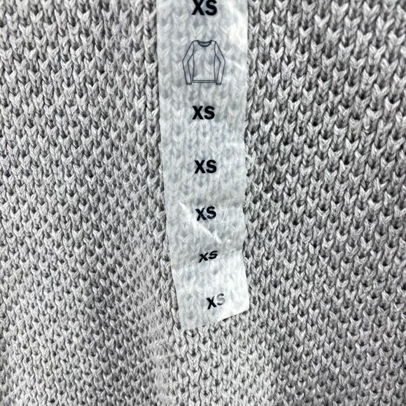 New Old Navy Sweater Pullover Women XS Gray Knit Crew Neck Long Sleeve Cotton - Picture 3 of 9